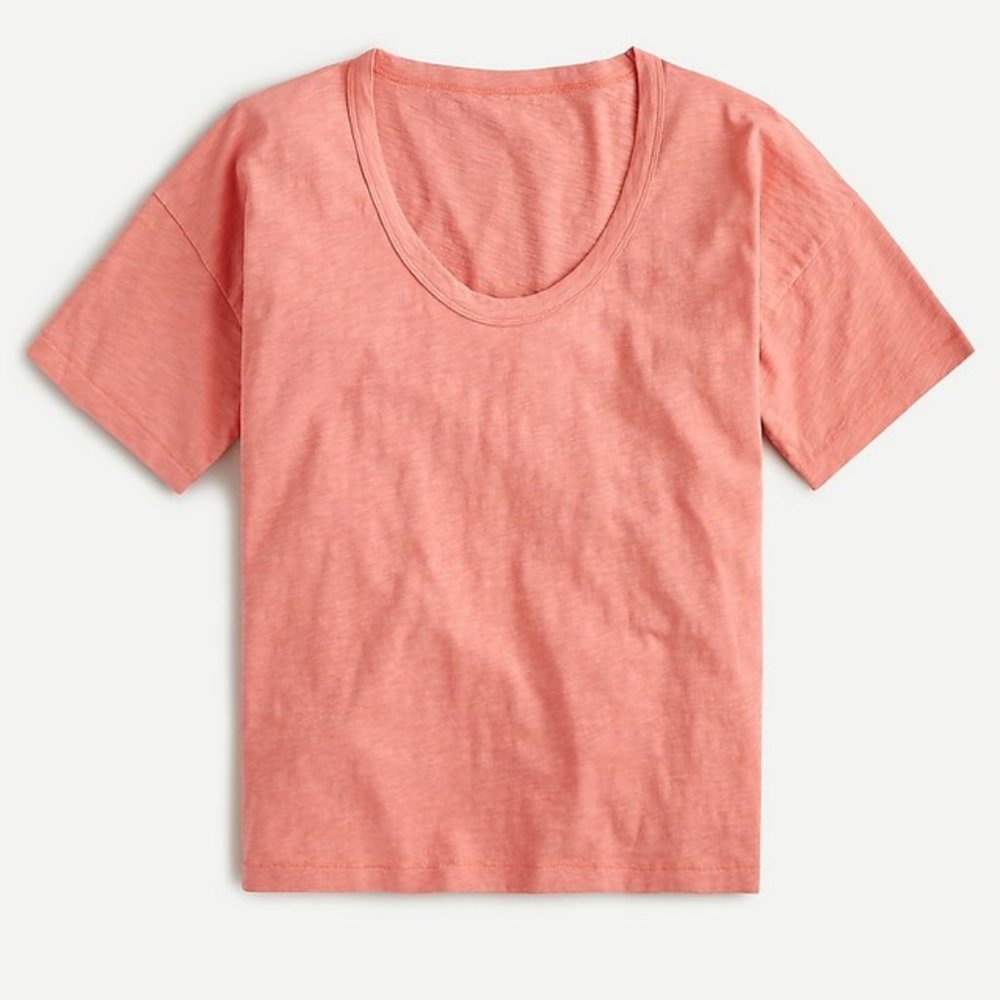 J. Crew Slub Cotton Scoopneck T-shirt 2X
